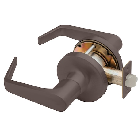 Falcon Grade 1 Passage/Closet Cylindrical Lock, Non-keyed, Dane Lever, Standard Rose, Aged Bronze Finish T101S D 643E